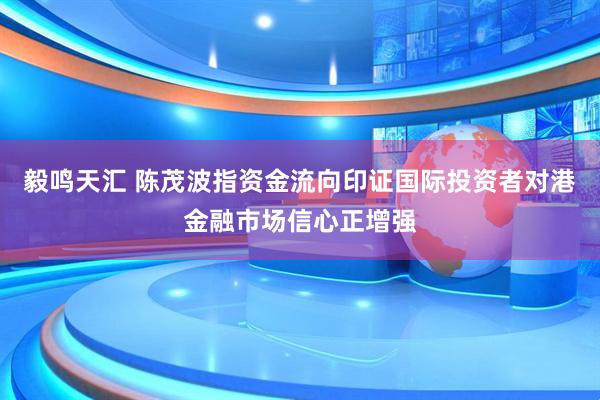 毅鸣天汇 陈茂波指资金流向印证国际投资者对港金融市场信心正增强